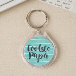 8mm Custom Acrylic Keychains Transparent/White Color OEM/ODM for sale