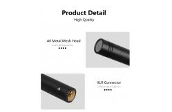 China Hard Metal Mesh Studio Condenser Microphone For Live Speech 201g Portable supplier
