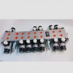 Durable 24V 6 Bank Hydraulic Valve Manifolds for Solenoid Valve Steel Block for sale