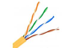 China Orange Cat6a Ethernet Cable Roll Speed 1000Mbps 24 AWG CMX Fire Rated supplier