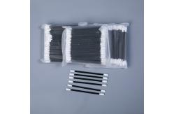 China Optics Industry Foam Cleaning Swabs 100 Pcs / Bag With Black PP Stick supplier