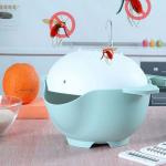 PP Sky Blue Multifunctional Vegetable Cutter With Drain Basket