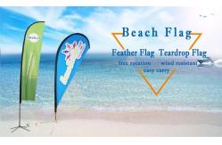 China Custom 90X150CM Teardrop Flag Banners Simple Installation For Event supplier