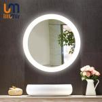 Clear Smart Adjusting Dimming and Color Temperature Round Decorative Wall Mounted Bathroom LED Mirror for sale