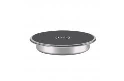 China Desktop Round 15W Embedded Wireless Charger Aluminum Alloy supplier