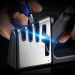 3 Slot Multifunctional Stainless Steel Knife Sharpener CPSIA Household Kitchen Tools