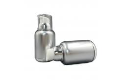 China Twist 80ml 100ml Airless Pump Bottles Vacuum PP MS Metallized Round Bottom supplier