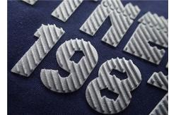 China Raised Twill Flash Silver Surface Heat Transfer Logo Three Dimensional Effect supplier