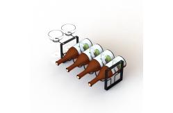 China Metal Wire Stacking Wine Bottle Glass Holder For Home Display supplier