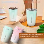 Customized Reusable Double Walled Insulated Mug Coffee Cups 510ml 380ml for sale