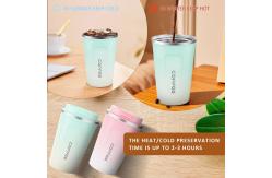 China Customized Reusable Double Walled Insulated Mug Coffee Cups 510ml 380ml supplier