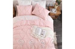 China 3 Pieces Pink Lightweight Pinch Pleat Comforter Set All Season Alternative supplier