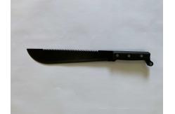 China ODM Saw Tooth Black Blade Spring Steel Machete 20in Plastic Handle supplier