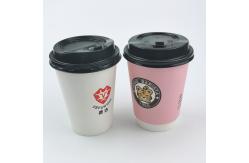 China Custom Disposable Bubble Tea Cups 360ml Round Paper Coffee Cup supplier