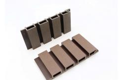 China Waterproof Plastic Wood Composite 219x26x2900 WPC Exterior Wall Panel Wall Cladding supplier