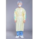 50GSM Reusable Yellow Stripe General Medical Isolation Gown for sale