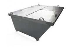 China Low Profile Forklift Dumpster Hopper 4000LBS Self Tipping Dumpster supplier