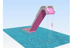 China 0.9mm PVC Tarpaulin Water Floating Inflatable Boat Slide supplier