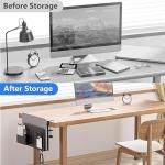 Powder Coating Desk Storage Plastic Type Under Desk Laptop Stand with Magnetic Pen Holder for sale