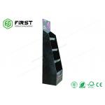 4-Shelves POP Up Paper Cardboard Floor Display Rack With Glossy Lamination