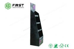 China 4-Shelves POP Up Paper Cardboard Floor Display Rack With Glossy Lamination supplier