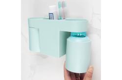 China Wall Absorbing Non Perforating Toothbrush Cup Set ABS Fall Resistant supplier