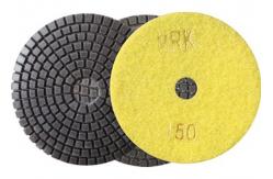 China High Working Efficiency 4  Resin Diamond Floor Polishing Pads For Stone 400# supplier