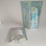 Plastic Snack Food Packaging Holographic Tear Notch Mylar Bag Laser Line for sale
