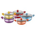 CIQ 3.0mm Thickness Alu Non Stick Soup Pot With Clear Lid