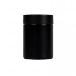 5oz Matte Black Glass Weed Jar with Child Resistant Cap for sale