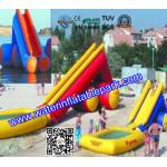 Summer Pool Inflatable Water Games With Slide ,  Adventure Inflatable Water Sports