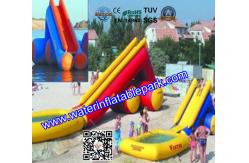China Summer Pool Inflatable Water Games With Slide ,  Adventure Inflatable Water Sports supplier
