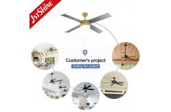 China CCC Modern Ceiling Fan With Light And Remote Control 4 MDF Blades supplier