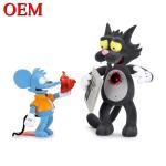 Custom Flocking Plastic Animal Toy Set Mini PVC Blind Box Flocked Figurines