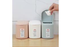 China 1.6L Rectangle Desktop Plastic Dustbin With Clamshell Lid supplier