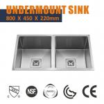 Cabinet 16 Gauge 316 Stainless Steel Sink , 10 Degree Flush Mount Farmhouse Sink for sale