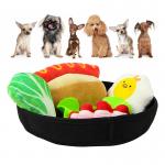 Dog Toy Intelligentwith Teeth Cleaning Plush  Interactive Hide and Seek Breakfast