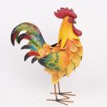 OEM / ODM Metal Chicken Garden Ornaments Decor Colorful Style for sale