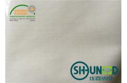 China Plain Weave Shirt Interlining Natural White Fusible With T / C Material supplier