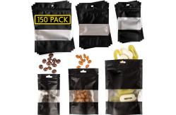 China 1.57x2in Black k Aluminum Foil Bag With Clear Window supplier