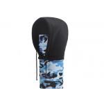 Skull Wind Resistant Fleece Face Mask Black Hat Camouflage Design Light Weight for sale