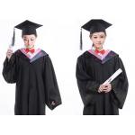 Pure Polyester Teen School Uniform , Black Graduation Gown For College Graduates for sale