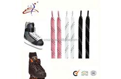 China Flat Hockey Custom Shoelace Skate Custom Shoe Strings Blue Yellow Pink supplier