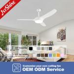 White 220 Volt Dc Motor Energy Saving Ceiling Fan With No Noise