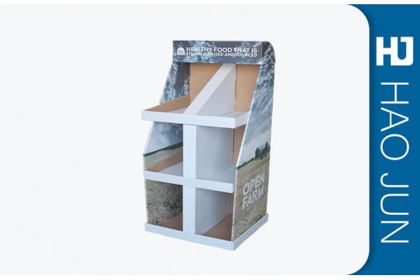 Glossy Lamination Cardboard Display Boxes PDQ Presentation Stand For Food