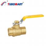 Hpb58-3A Brass Gas Valve Customized 1/2 Inch Gas Ball Valve With Yellow Handle for sale