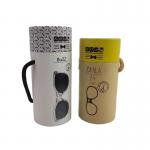 Round Craft Paper Cylinder Packaging Recyclable Cardboard Tube Gift Box With Handle for sale
