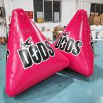Custom Logo Inflatable Triangle Water Buoy Water Park Inflatable Floating Marker for sale
