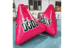 China Custom Logo Inflatable Triangle Water Buoy Water Park Inflatable Floating Marker supplier