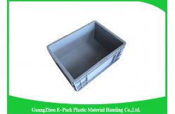 China Grey  Industrial Euro Stacking Containers Foldable Transport Non - Slip PP supplier